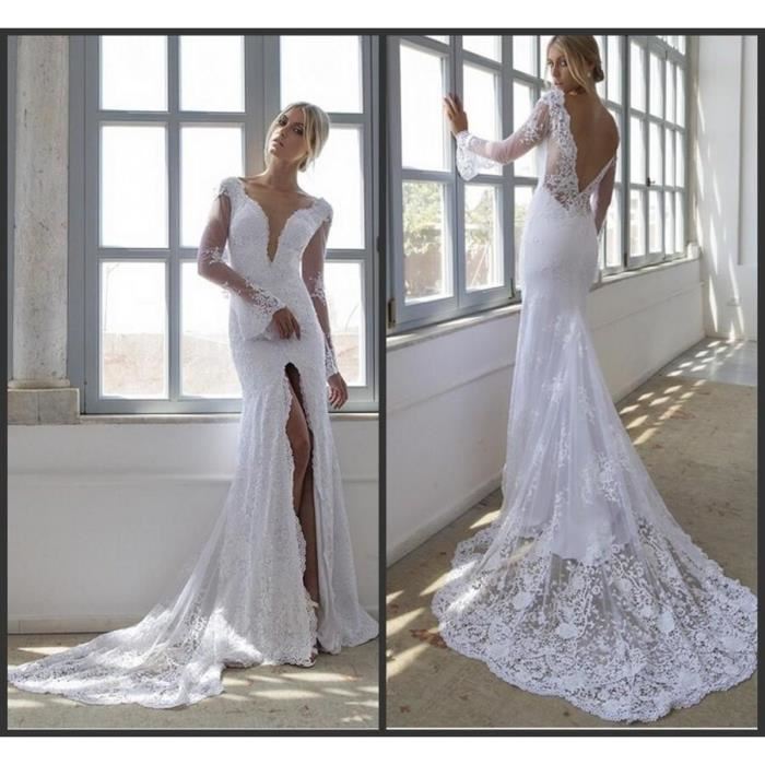 Robe dentelle dos nu mariage