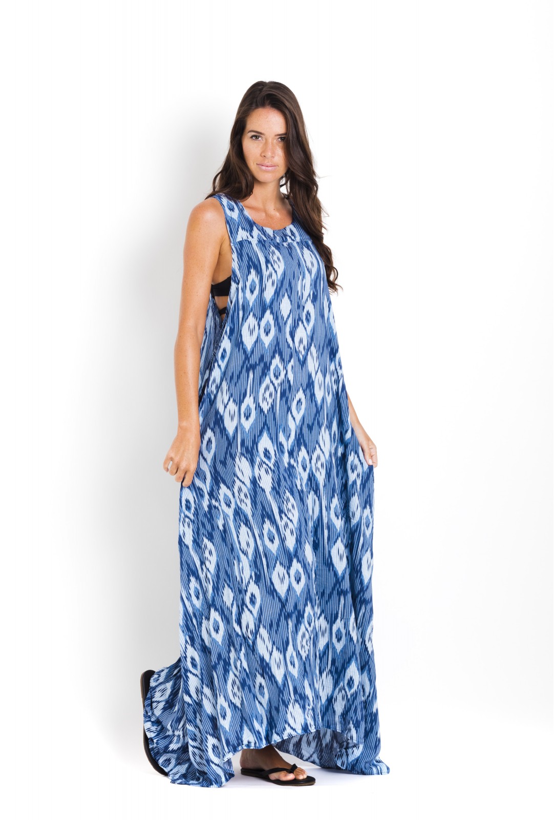 Robe de plage bleu