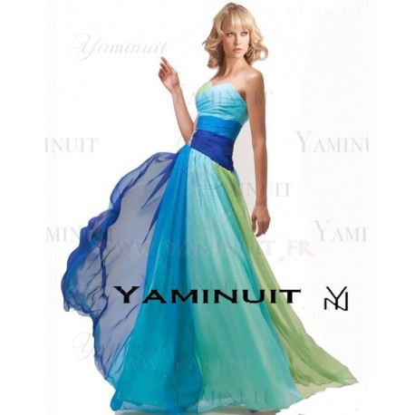 Robe ceremonie bleu turquoise
