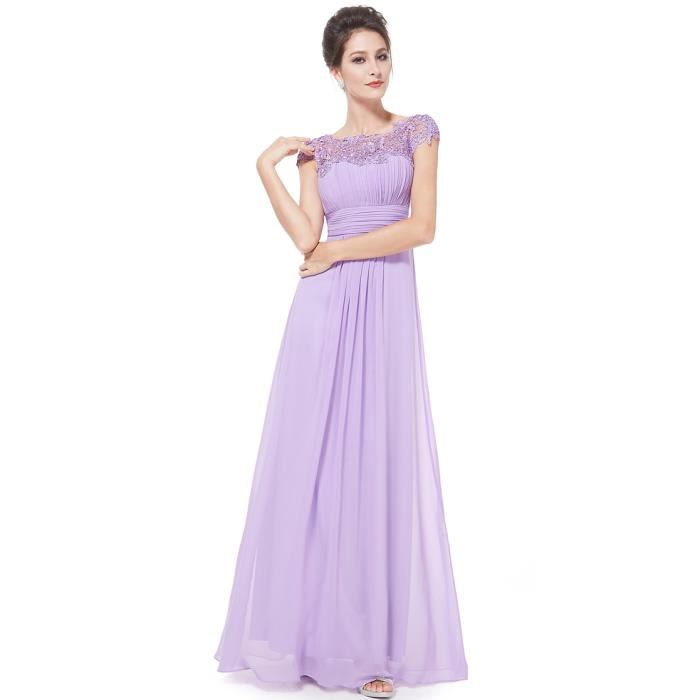 Robe ceremonie parme