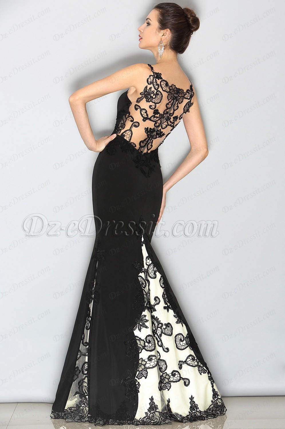 Robe dentelle dos