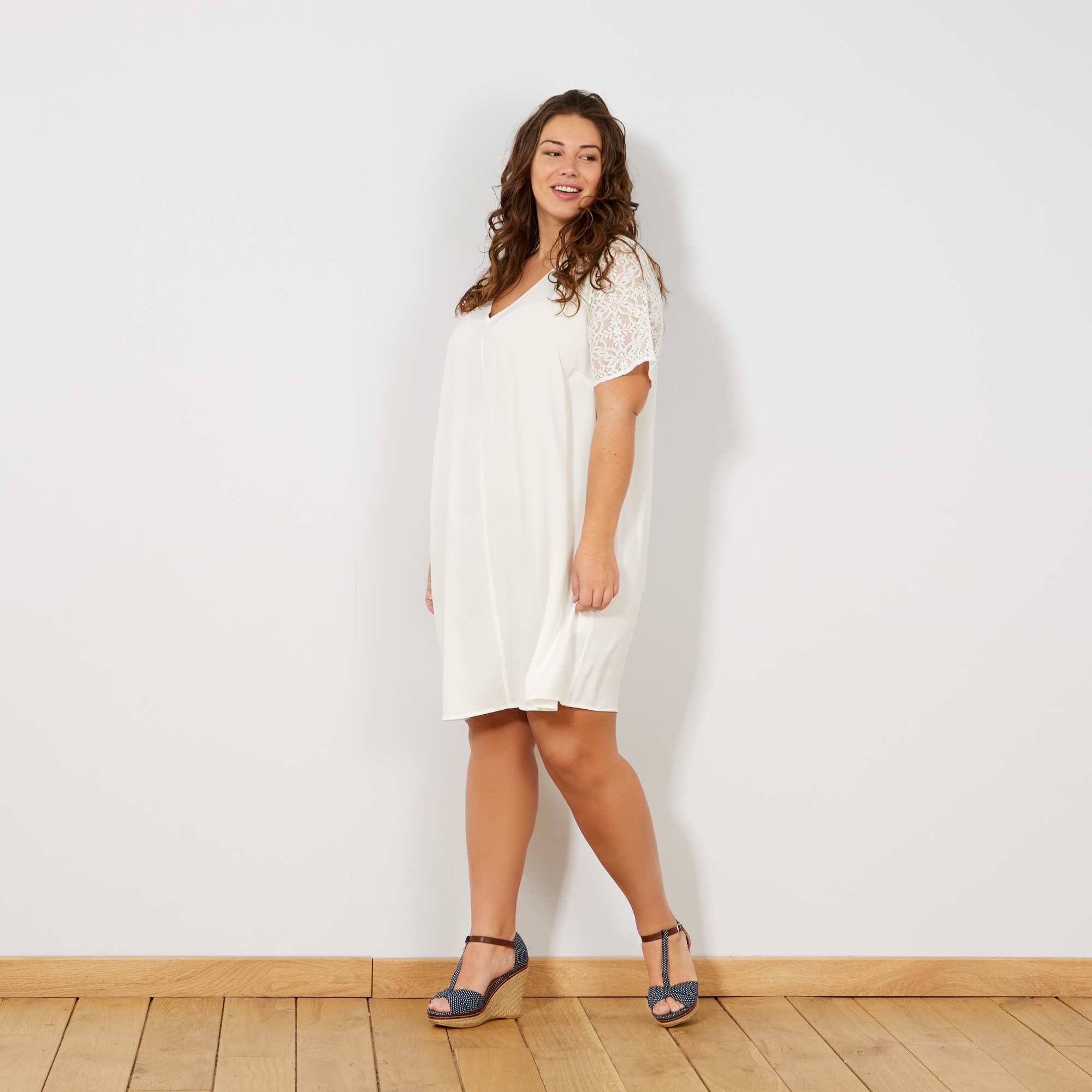 Robe dentelle blanc kiabi
