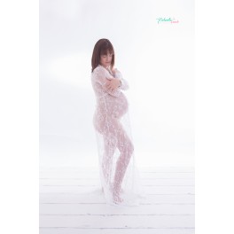 Robe dentelle grossesse pour photo