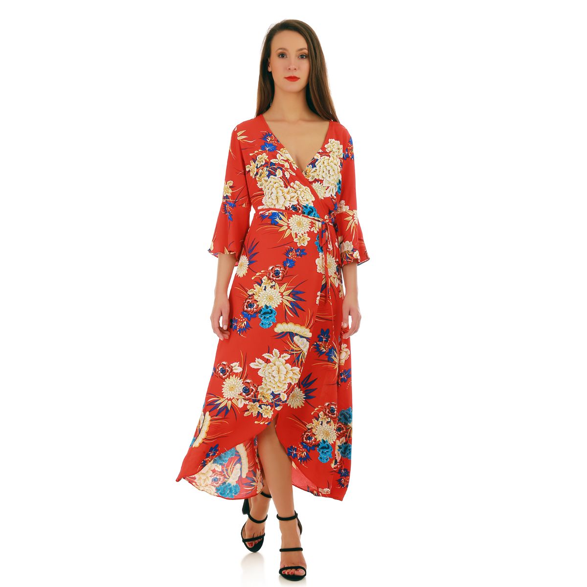 Robe longue fleurie