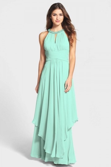 Robe ceremonie vert menthe