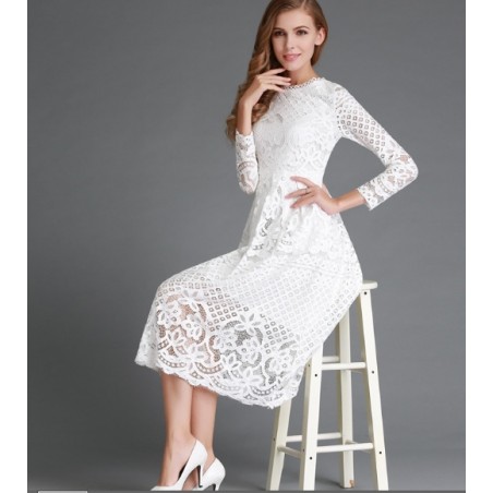 Robe dentelle soirée longue