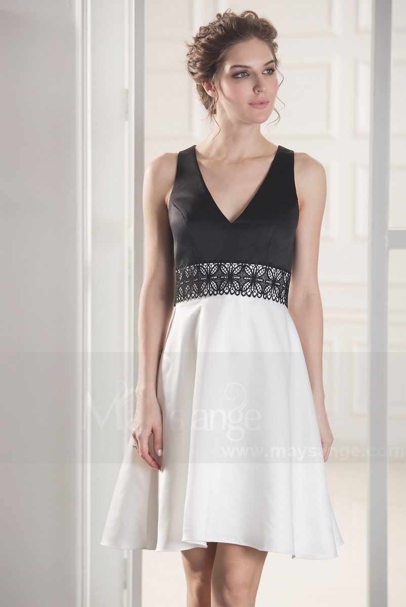 Robe soiree noir et blanc
