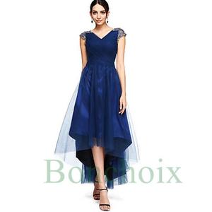 Robe ceremonie asymetrique