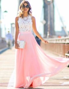 Robe longue été dentelle