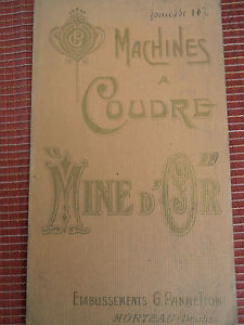 Machine à coudre mine d'or