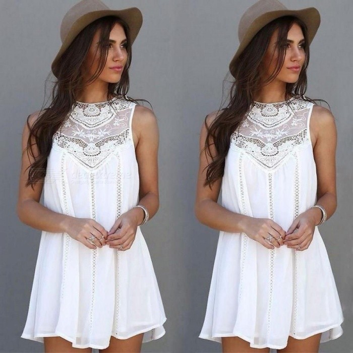 Robe d été blanche dentelle