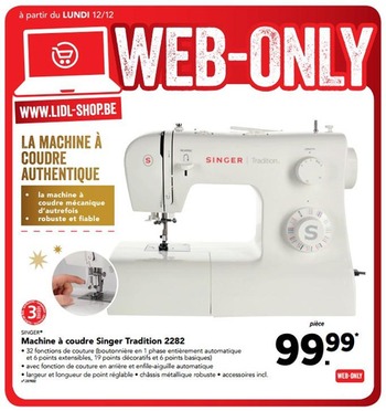 Machine a coudre singer chez lidl